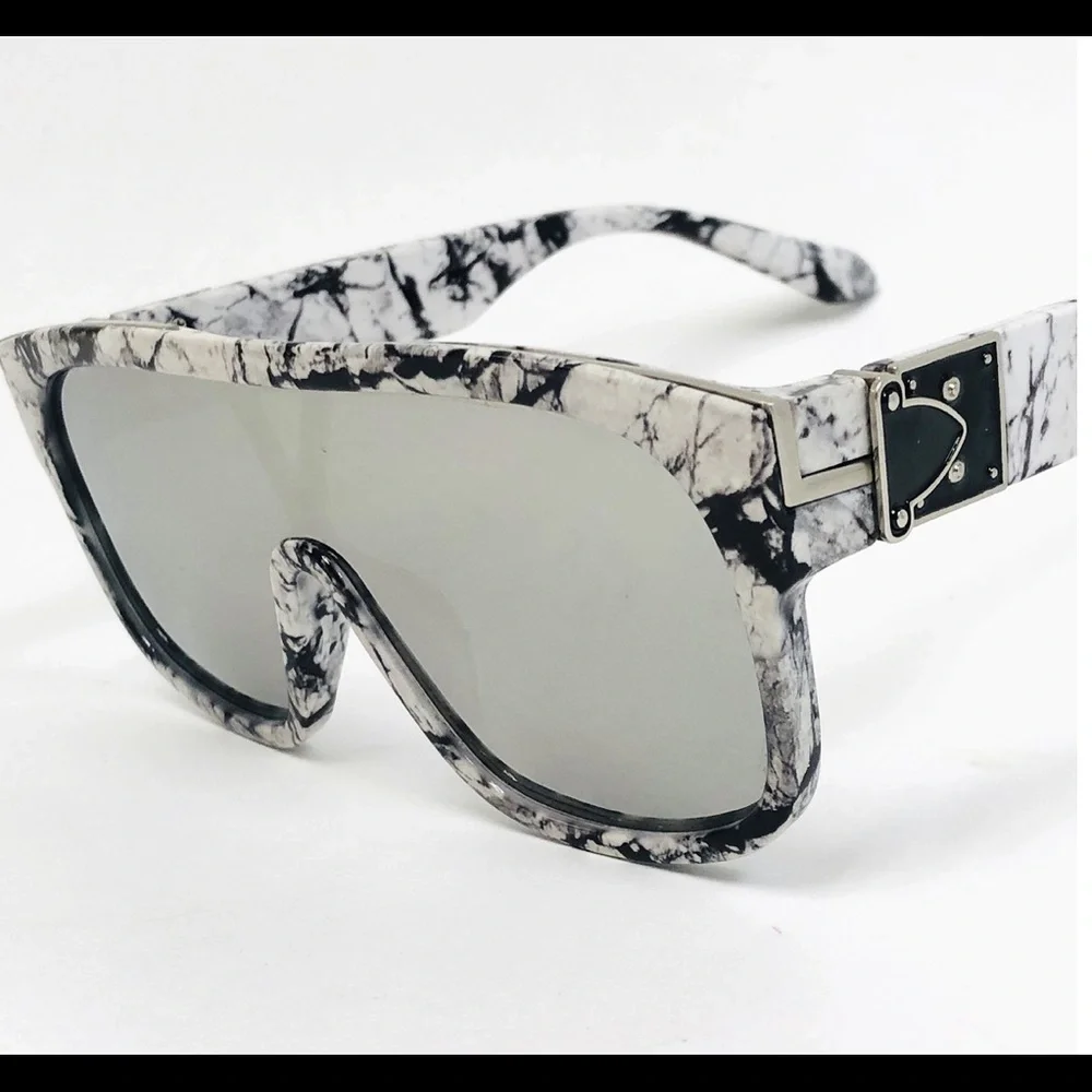 Sunglasses oversized Men Women Shades single lens Fashion‎ Designer Flat lens